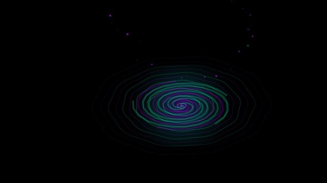 Quantum Liquid Interference Pattern Seamlessly Looping, Displaying Vibrant Color Shifts and Fluid Motion On Dark Background