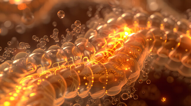 Glowing 3D plasma energy illustration with luminous particles and futuristic science concept