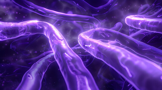 3D illustration of meiosis showing chromosome division and genetic variation in cells