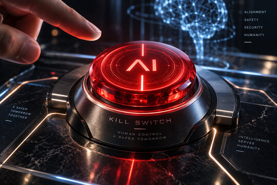 AI Kill Switch Concept &mdash; Human Control Over Artificial Intelligence