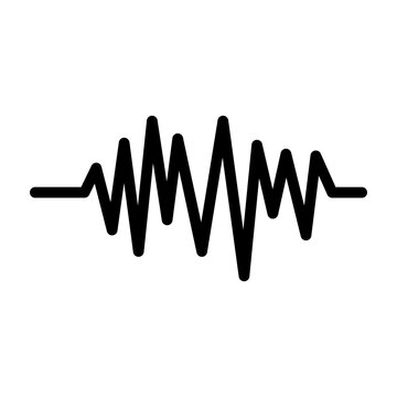 Brain Waves Vector Glyph Icon Design