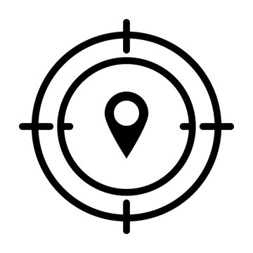 Focus Point Vector Glyph Icon Design