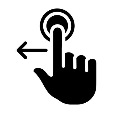Touch Response Vector Glyph Icon Design