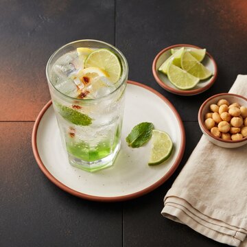 Lemon, Lime and Bitters with Citrus Fizz, Pub and Hotel Style Presentation