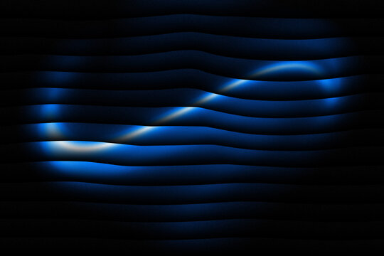 Sinuous blue light wave abstract