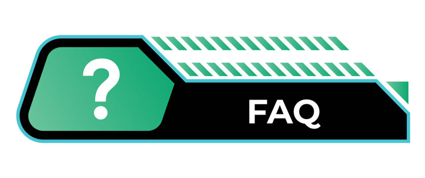 Futuristic FAQ navigation button design