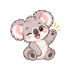 Cute koala sitting and smiling © Bagas