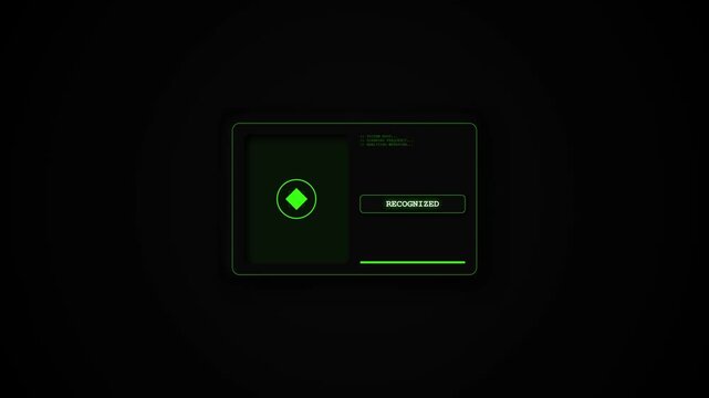 AI Recognition Animated Concept with Text and Artificial Intelligence Motion