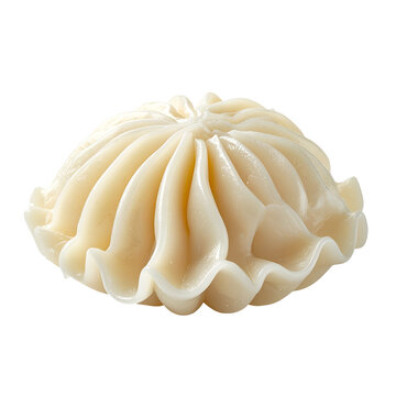 Traditional Indonesian batagor dumpling isolated on white background