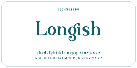 Elegant luxury minimalist alphabet display font vector with swoosh alternate style illustration. Beautiful sharp serif typography style © Lyndon