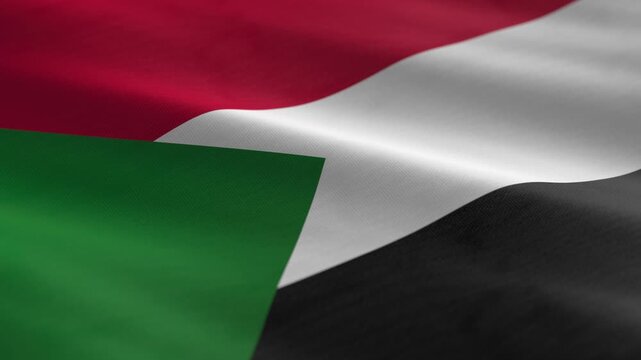 Sudan - waving flag loop