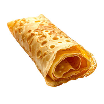 Traditional Indonesian Cilor Rolled Egg Snack Isolated on White