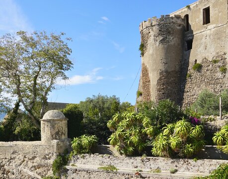 Ruins of Aragonese Castle on the Italian Island of Ischia