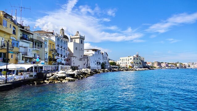 town of Ischia Ponte on the island of Ischia, Italy