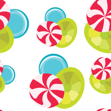 Halloween peppermint candy large cluster pattern