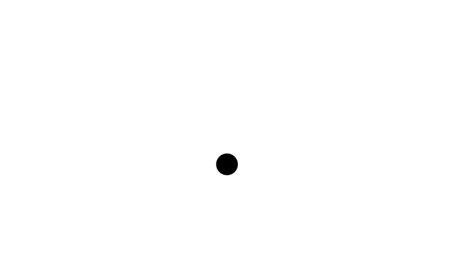 Black Wi-Fi signal icon animation loop on White background. High speed wireless internet connection.
