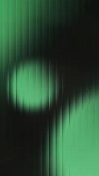Elegant green and black abstract background with vertical fluted ribbed glass texture and wavy distortion tailored for mobile app wallpaper and digital stories.