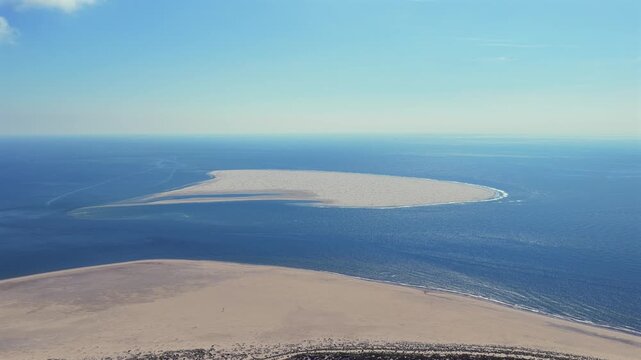 Aerial view of Noorderhaaks island off the coast of Texel in the Netherlands