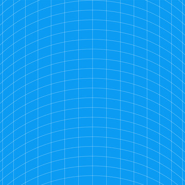 Arch perspective wireframe grid abstract line geometric mesh blue. Concentric curved lines form upward arch perspective bright blue background technology vector design