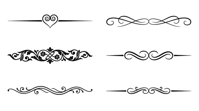 Halloween Elegant decorative swirls and scrollwork Editable EPS