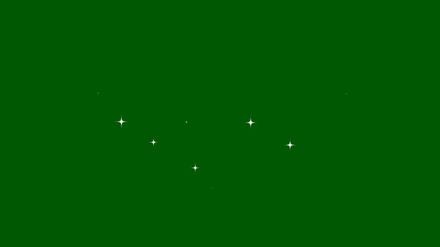 Sparkling stars shine animation on gr background. fast glitter star motion, white cartoon, doodles style stars blinking. sparkle Star light effect, glowing twinkling glitter star. 4K video