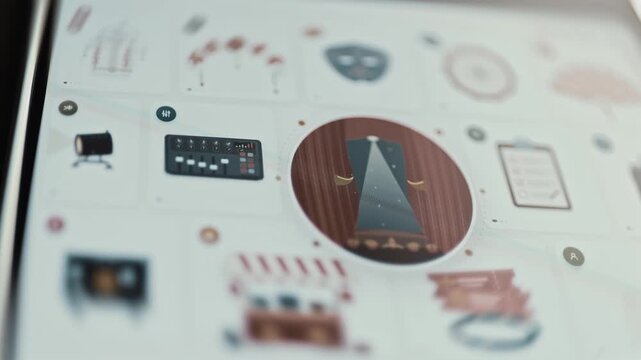 Stage concept board combines venue and equipment references