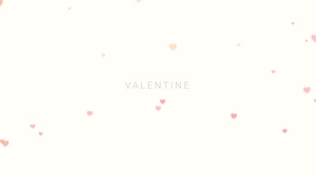 Valentine heart confetti falling on white background celebration concept for romantic holiday greeting card