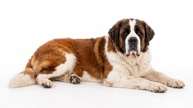 saint bernard, saint bernard dog, dog, pet dog, large dog, domestic dog, resting dog, lying dog, dog isolated, dog on white background, dog png, dog image, dog picture, canine, companion dog, family p