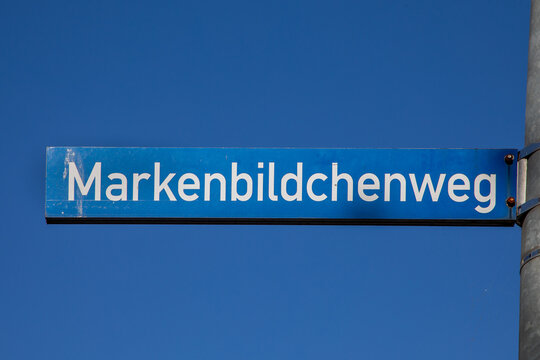 street name Markenbildchenweg - path of pharmacy Markenbildchen - in Koblenz