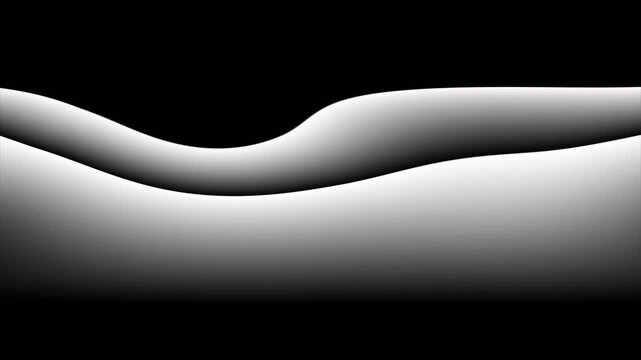 Abstract smooth white 3d wavy surface motion.
