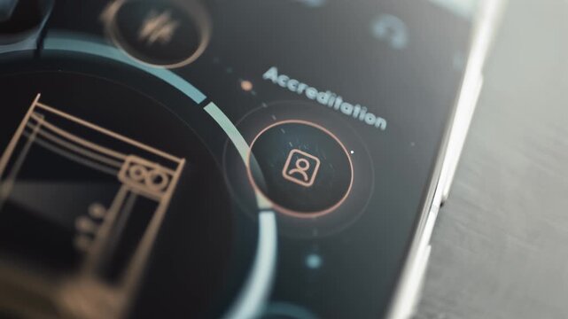 Accreditation option appears beside user identity icon