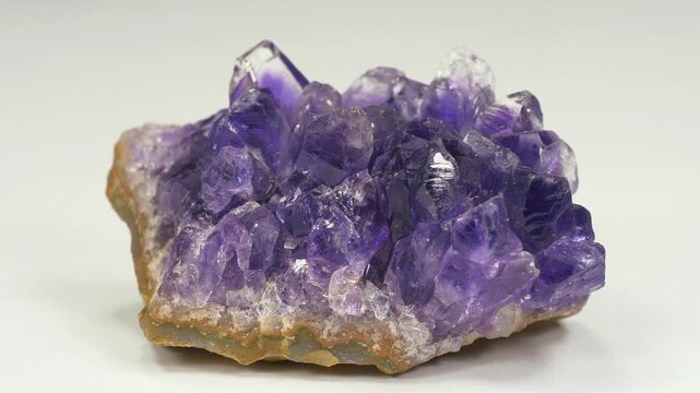 Natural amethyst gemstone a violet variety of quartz known for its rich purple color and attractive crystal structure making it popular for jewelry and decorative pieces