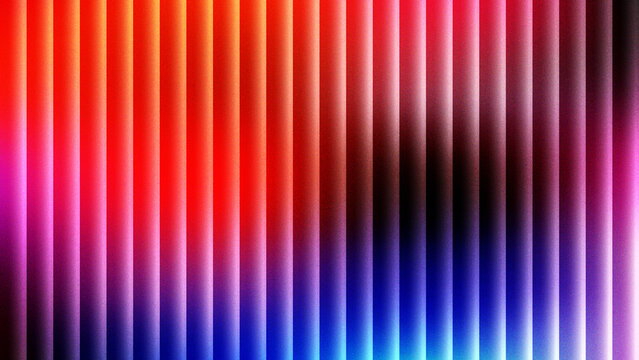 Bold colorful gradient background with vertical light stripes and grainy texture effect.