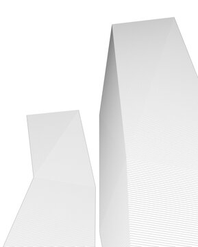 Architecture building 3d. Concept sketch.