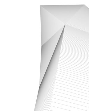 Architecture building 3d. Concept sketch.