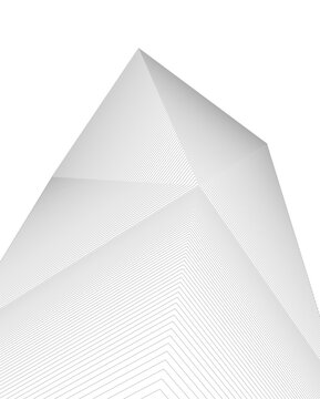 Architecture building 3d. Concept sketch.