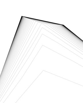 Architecture building 3d. Concept sketch.