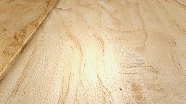 Texture Movement Along Yellow Birch Wooden Boards Showing Grain Patterns, Organic Structure, Rich Detail and Refined Interior Character