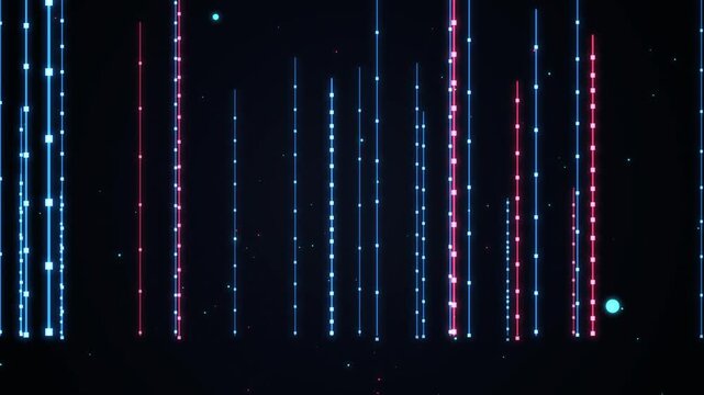 Abstract Cybernetic Digital Matrix Holographic Seamless Motion Loop 4K