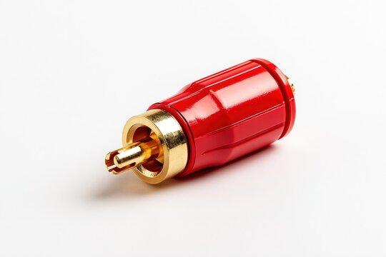 Red RCA Connector with Gold Plated Tip