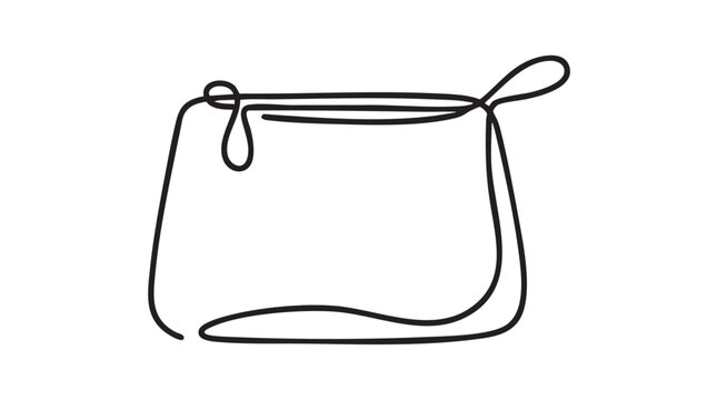 cosmetic bag vector icon, continuous line art design continuous line art vector continuous line art vector icon