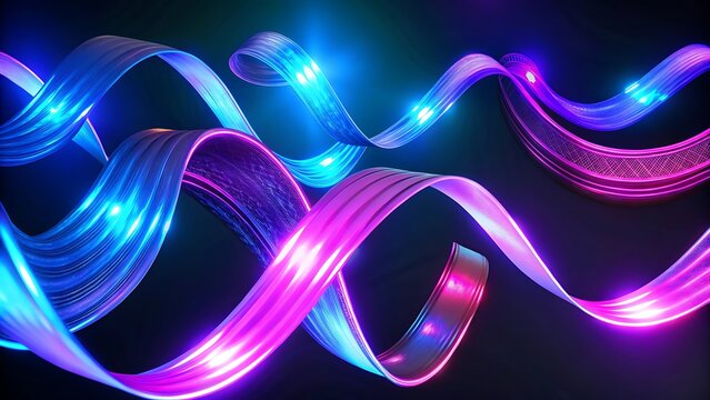Vibrant Neon Ribbon Background for Modern Digital Designs