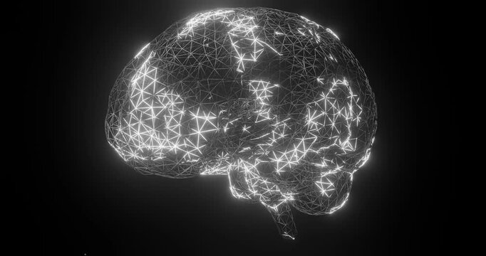 White and Ice Blue Neural Network Brain Seamless Loop for Quantum Computing and Digital Technology