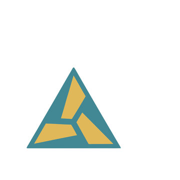 Abstract geometric triangle logo