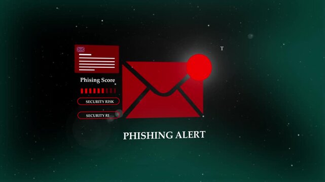 Phishing Alert Notification Red Warning Triangle Icon Email Danger Symbol Instant Security Notification Screen Popup Caution Message Graphic Design