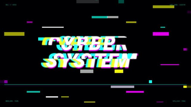 Cyberpunk Glitch Typography Digital Distortion Animation