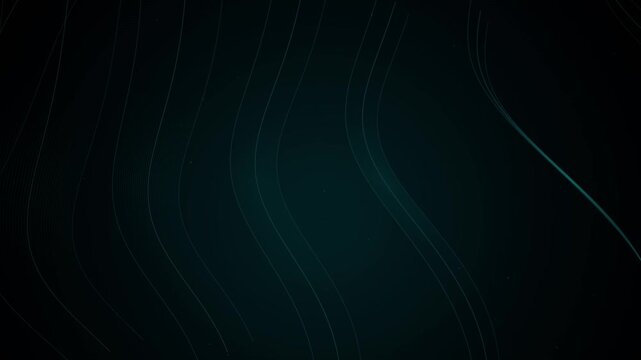 Dark teal flowing contour lines abstract technology background