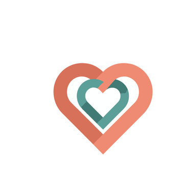 Three overlapping hearts icon