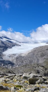 Dolomite landscape on the Adamello glacier 