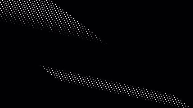 Abstract dark background with white glowing halftone pattern and motion streaks.